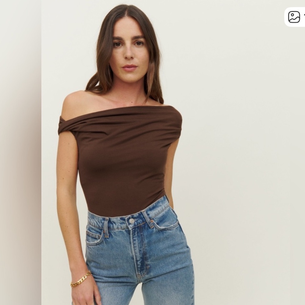 NWT Reformation cello top in chesnut - size L